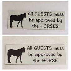 Horse or Horses Farm House Guests Sign Stable Wall Plaque Country House   292174868493